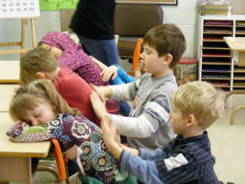 Massage à l'école
